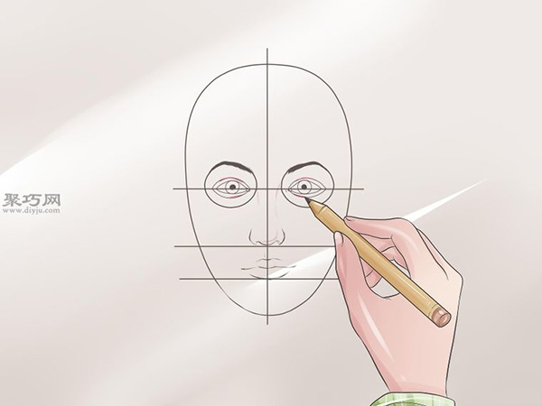 女性脸部素描画法教程 6