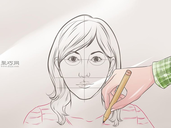 女性脸部素描画法教程 11