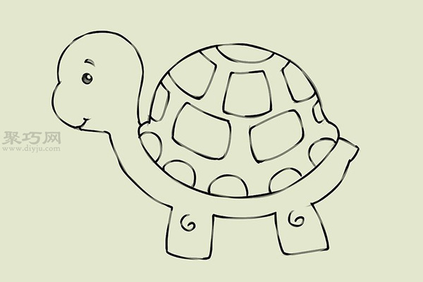 画卡通乌龟的画法 8