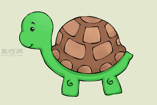 画卡通乌龟的画法 9
