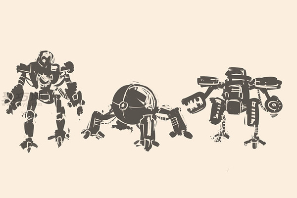 画精细的机器人的步骤 教你画机器人画法