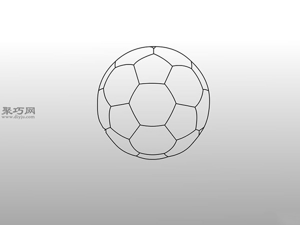 足球简笔画的画法 8