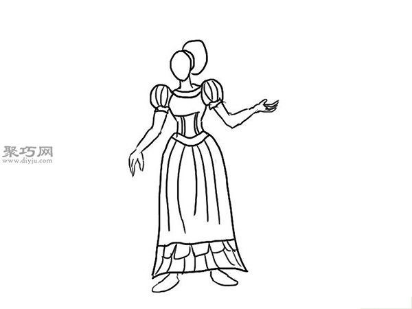 中世纪连衣裙的画法 6