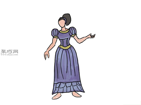 中世纪连衣裙的画法 7