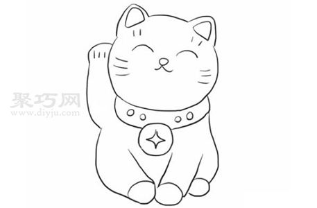 如何画招财猫简单又漂亮 一步一步教你招财猫简笔画画法