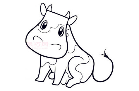 儿童简笔画卡通小牛的画法 教你如何画卡通小牛简笔画