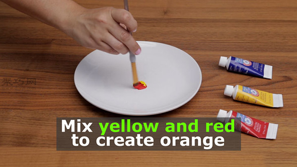 如何用三原色调成棕色 用橘黄色和蓝色调制棕色步骤