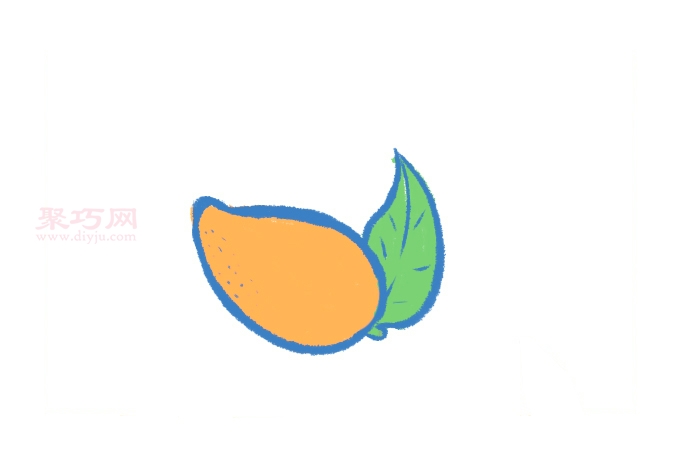 水果芒果画法第5步