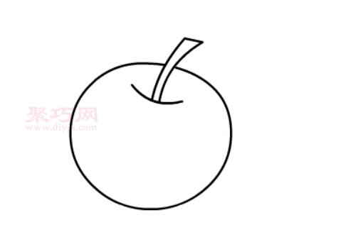 红苹果画法第2步