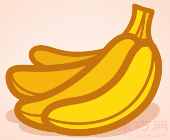 一串香蕉简笔画第6步