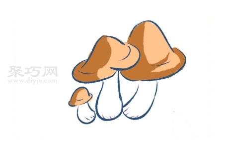 香菇的简笔画咬一口图片