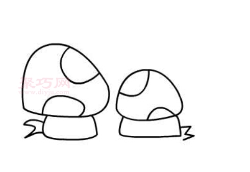 蘑菇画法第4步
