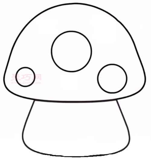 蘑菇画法第3步