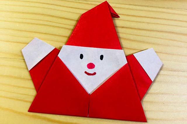 圣诞节简单有趣的手工：折纸高举双手的圣诞老人(步骤图解)10