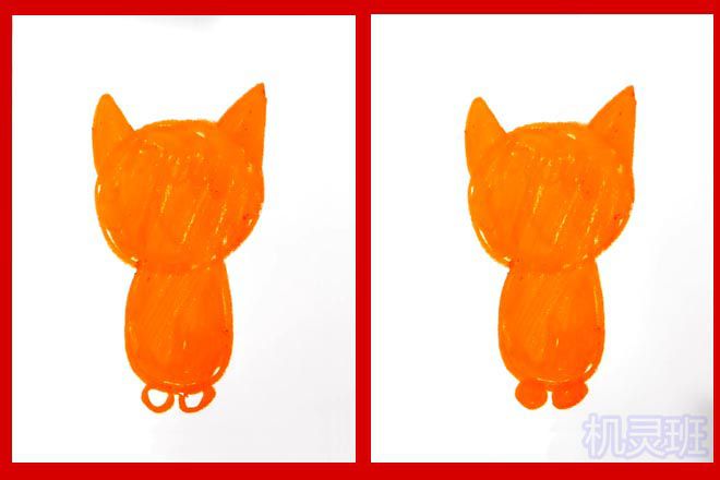 幼儿学画画：怎么画坐着的小猫(步骤图解)4