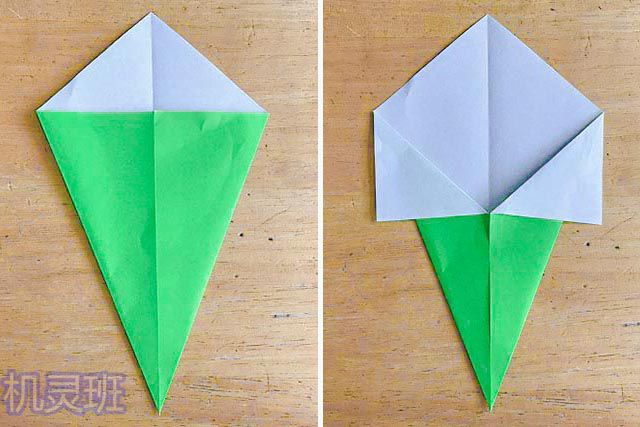 幼儿简单折纸：怎么折纸玉米(步骤图解)2