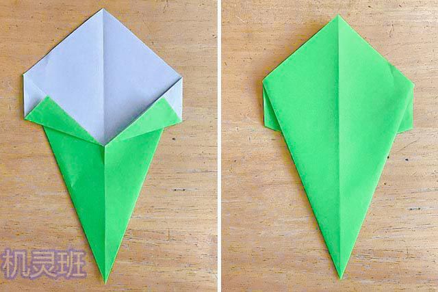 幼儿简单折纸：怎么折纸玉米(步骤图解)3