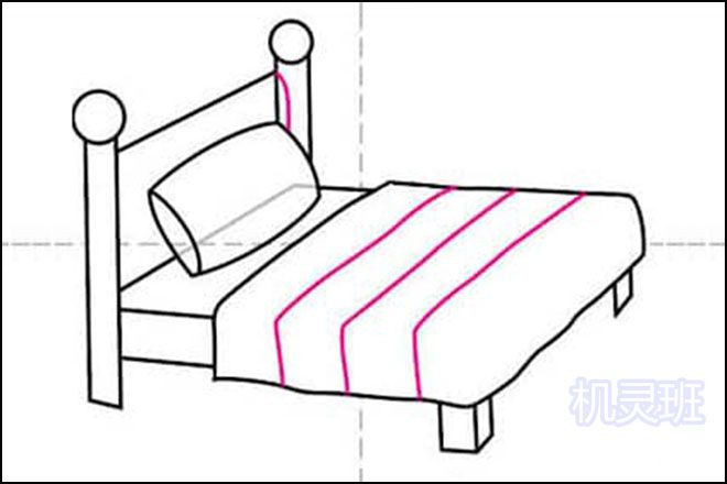 怎么教孩子简单画一张床简笔画(步骤图解)7