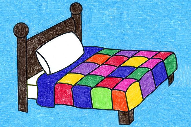 怎么教孩子简单画一张床简笔画(步骤图解)9