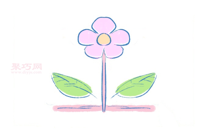 一朵小花画法第5步