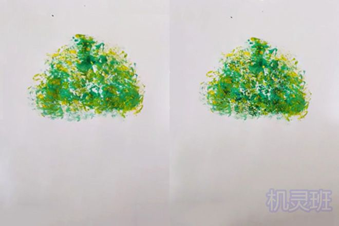 简单拓印画：怎么用报纸印画秋天的树(步骤图解)4