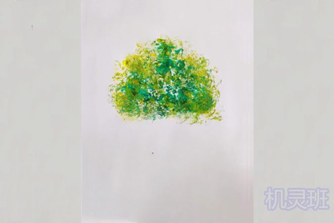 简单拓印画：怎么用报纸印画秋天的树(步骤图解)6