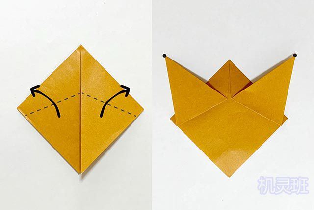 幼儿园大班简单折纸小动物：怎么折纸小浣熊(步骤图解)2