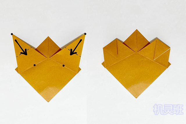幼儿园大班简单折纸小动物：怎么折纸小浣熊(步骤图解)3