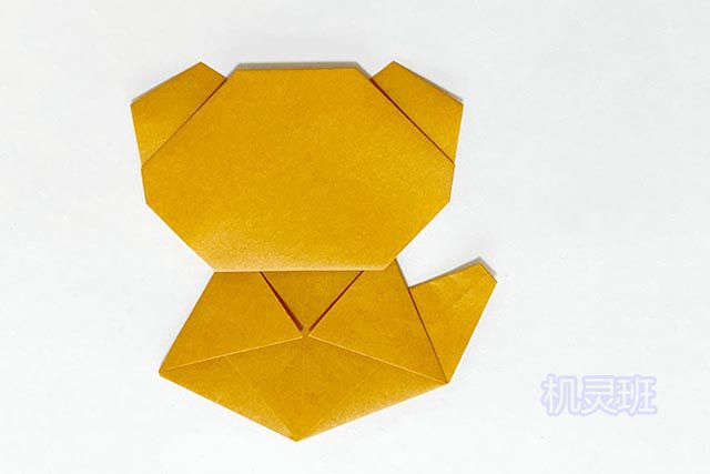 幼儿园大班简单折纸小动物：怎么折纸小浣熊(步骤图解)10