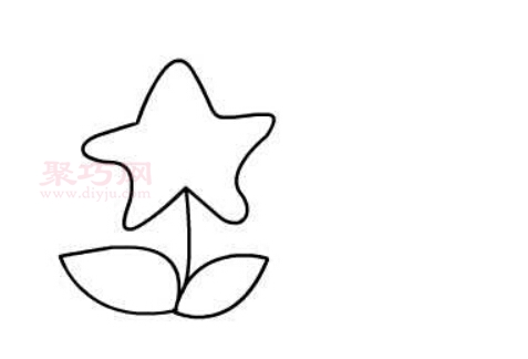 星星花朵画法第2步