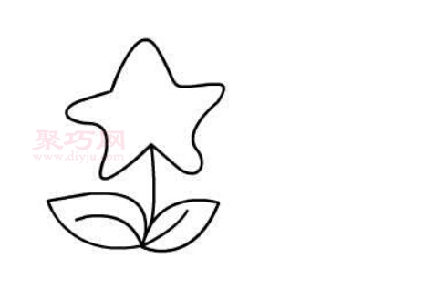 星星花朵画法第3步