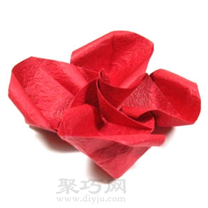 漂亮的折纸玫瑰花朵 简单折法教程