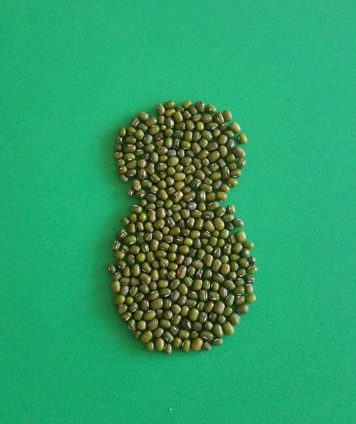 儿童手工制作豆子粘贴画，用豆子DIY创意粘贴有趣的小青蛙