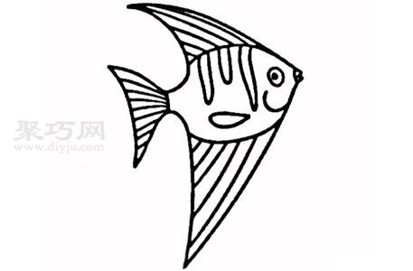 四步画燕儿鱼 一起来学燕儿鱼简笔画