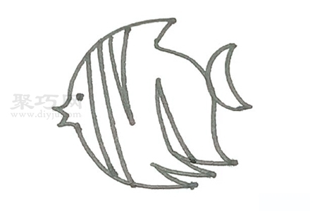 如何画热带鱼才好看 来看热带鱼简笔画步骤