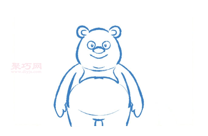 棕熊画法第3步