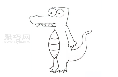 鳄鱼怎么画简单又漂亮 来学鳄鱼简笔画画法