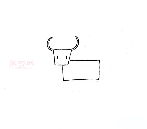 小牛和妈妈画法第4步