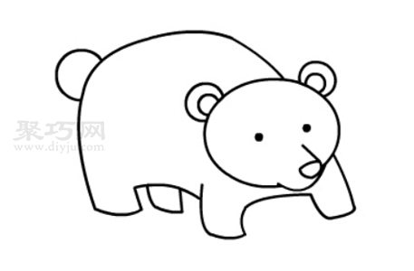 棕熊画法简单又漂亮 来学棕熊简笔画
