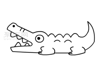 怎样画鳄鱼又像又简单图片