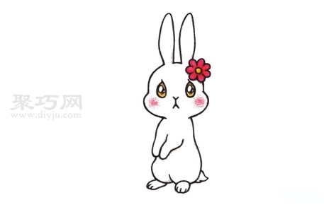 竖着耳朵的小兔子简笔画如何画最简单