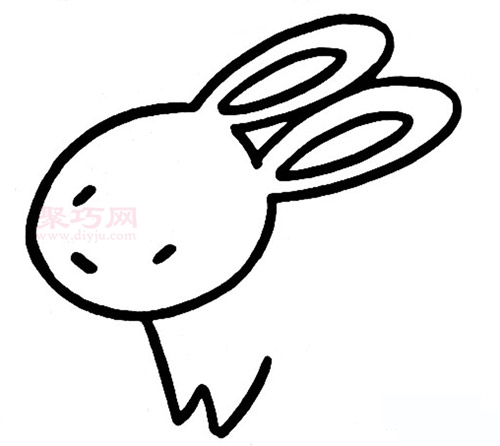 儿童动物兔子画法第2步