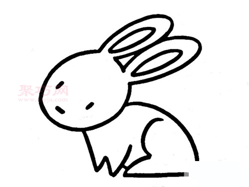 儿童动物兔子画法第3步