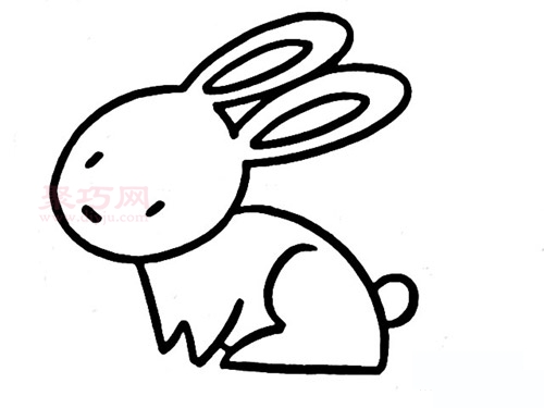 儿童动物兔子画法第4步
