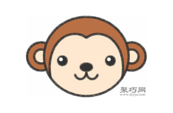 小猴子头像的画法步骤 怎么画小猴子头像简笔画