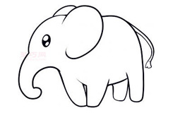幼儿简笔画大象的画法 教你如何画大象简笔画
