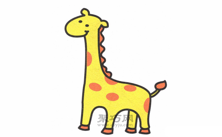 仅需2分钟 让你轻松学会最可爱的长颈鹿简笔画画法