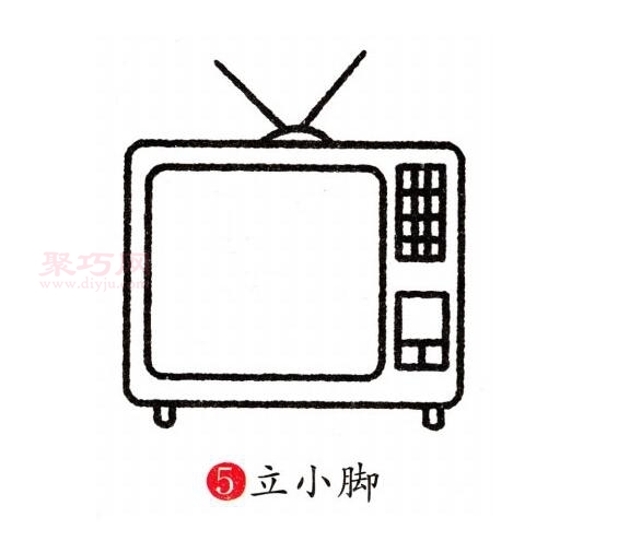 电视机画法第5步