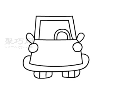 小轿车简笔画怎么画 小轿车简笔画步骤