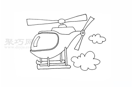 如何画直升机才好看 一步一步教你画直升机简笔画